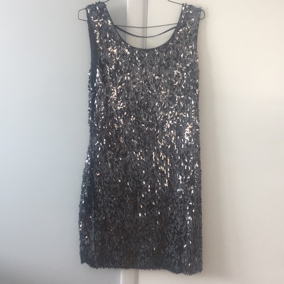 Express Dresses & Skirts - Gray Express sequin cocktail dress size large